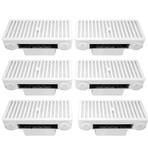 Ersatz-Wasserbrunnen für Haustiere, T-Form, Nachfüllpackung, kompatibel mit Pioneer Mini Vortex und Swan Pet Trinkbrunnen, Teilenummer: 3091, 6 Stück von Rinakou