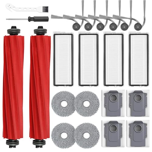 Zubehör-Ersatz-Set, kompatibel mit Roborock QV 35A 35S Roboter-Staubsauger, 2 Hauptbürstenrollen, 4 Hepa-Filter, 4 Wischpads, 6 Seitenbürsten, 4 Staubbeutel, 2 Werkzeuge Zubehör-Ersatz-Set, kompatibel mit Roborock QV 35A 35S Roboter-Staubsauger, 2 Hauptbürstenrollen, 4 Hepa-Filter, 4 Wischpads, 6 Seitenbürsten, 4 Staubbeutel, 2 Werkzeuge von Rinakou