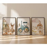 Willkommen Auf Dem Bauernhof, Ländliche Idylle Für Dein Zuhause, Poster Bauernhof Set, Digitaler Download, Kinderzimmer, Farm von RinessaDesigns