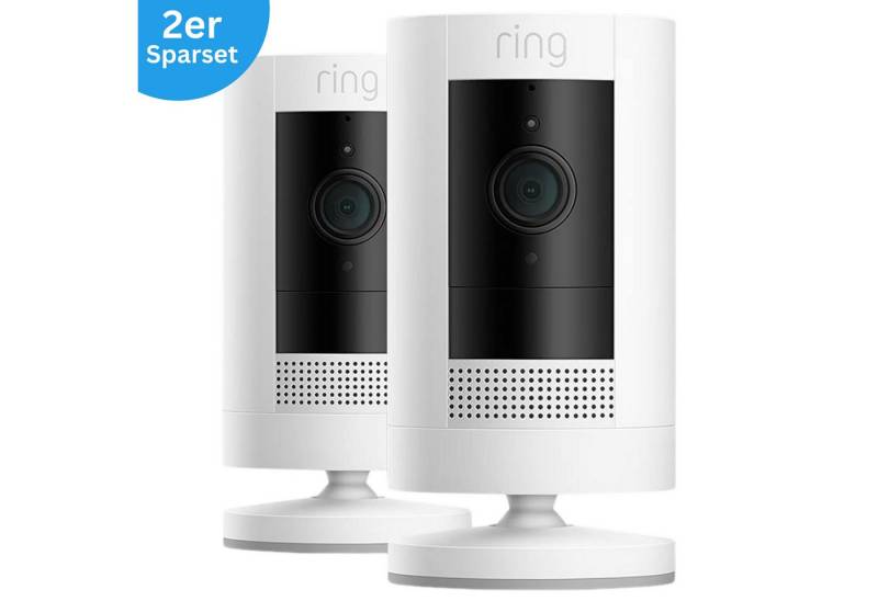 Ring Überwachungskamera 2x Stick Up Cam Battery (Neueste Generation) Außenkamera Akku (Außenbereich, Innenbereich, Full HD 1080p, 2er Set, WLAN, Nachtsicht, Wetterfest) von Ring
