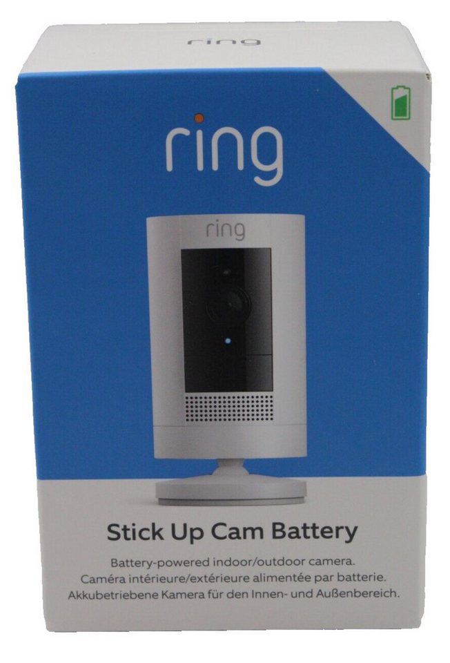 Ring Überwachungskamera Stick Up Cam Battery Außenkamera Akku Sicherheitskamera WLAN (Schnellwechsel Akkupack) von Ring