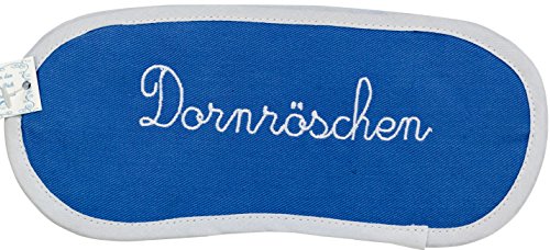 Ringelsuse Schlafmaske für die Augen Dornröschen Damen Blau Weiß Blumen 19 x 9 cm Baumwolle Fairtrade von Ringelsuse