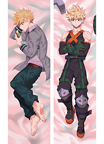 Ringiod My Hero Academia Bakugou Katsuki Anime Body Pillow Case 150 x 50cm(59in x 19.6in) Long Hug Pillowcase Hugging Pillowcover Manga Soft Plush Cushion Cover von Ringiod