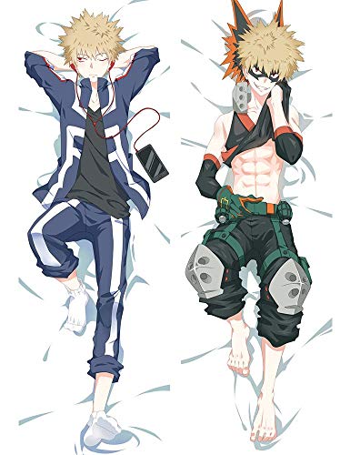 Ringiod My Hero Academia Bakugou Katsuki Anime Body Pillow Case 150 x 50cm(59in x 19.6in) Long Hug Pillowcase Hugging Pillowcover Manga Soft Plush Cushion Cover von Ringiod