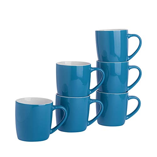 Rink Drink Argon Tableware Tee-Kaffeetasse - 6pc altkolorierter Keramik Cups Set - 350ml - Blau - Packung mit 6 von Argon Tableware