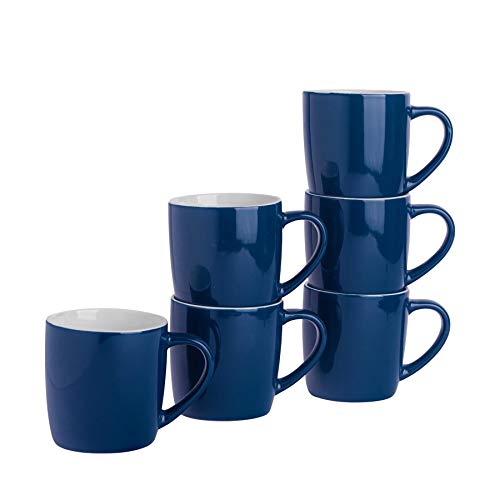 Rink Drink Argon Tableware Tee-Kaffeetasse - 6pc altkolorierter Keramik Cups Set - 350ml - Navy - Packung mit 6 von Argon Tableware