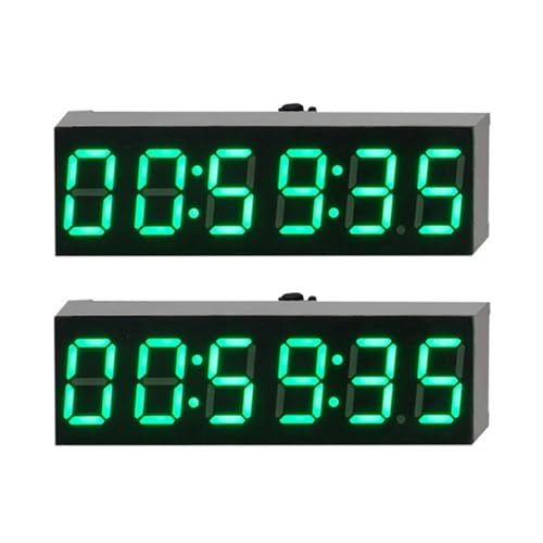 Rinteea 2 Stück 0,36 6-Bit-Uhr LED Digitale Elektronische Uhr mit Zweitem Anzeigemodul Ausschaltspeicher Helligkeitseinstellung -A von Rinteea