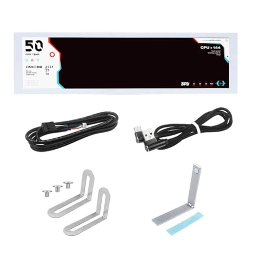 Rinteea 22,4 cm (8,9 ) Computer-Temperaturmonitor (Dynamisches Thema unterstützt), IPS Typ C Sekundärbildschirm, CPU RAM, HDD, Daten, FPS-Monitor, von Rinteea