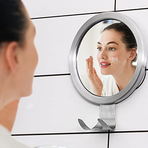Rinteea Beschlagfreier Badezimmerspiegel Dusch-Rasierspiegel mit Saugnapf Badezimmer-Wandhalterung Antibeschlag-Schminkspiegel Badezimmer von Rinteea
