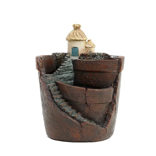 Rinteea Hängender Gartentopf, Mikrolandschaft, Fleischpflanzentöpfe, Kleines Haus, Gartendekoration, Hängetopf C Rinteea Hängender Gartentopf, Mikrolandschaft, Fleischpflanzentöpfe, Kleines Haus, Gartendekoration, Hängetopf C von Rinteea