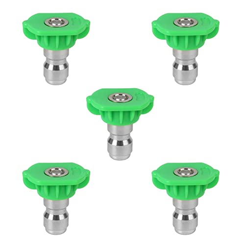 Rinteea Hochdruckreiniger-SprüHdüSenspitzen-Set, SprüHdüSenspitzen für Hochdruckreiniger-ZubehöR, 5Er-Pack (GrüN) von Rinteea