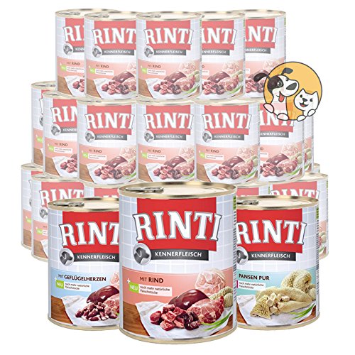 Rinti 18 x 800 g Kennerfleisch Dosen Mix | Sorten frei wählbar | Hundefutter Rinti 18 x 800 g Kennerfleisch Dosen Mix | Sorten frei wählbar | Hundefutter von Rinti