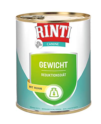 RINTI - Canine Gewicht | Diät Nassfutter zur Verringerung von Übergewicht. Alleinfutter mit verringertem Energiegehalt und erhöhten Ballaststoffen in der Dose | 6x800g Huhn RINTI - Canine Gewicht | Diät Nassfutter zur Verringerung von Übergewicht. Alleinfutter mit verringertem Energiegehalt und erhöhten Ballaststoffen in der Dose | 6x800g Huhn von Rinti