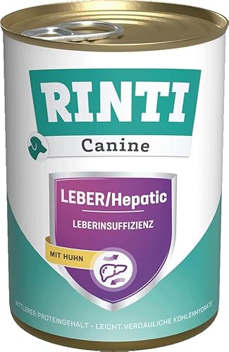RINTI – Canine Leber/Hepatic | Diät Nassfutter für ausgewachsene Hunde zur Unterstützung der Leberfunktion. Alleinfutter in der Dose mit leicht verdaulichem Eiweiß | 12x400g Huhn RINTI – Canine Leber/Hepatic | Diät Nassfutter für ausgewachsene Hunde zur Unterstützung der Leberfunktion. Alleinfutter in der Dose mit leicht verdaulichem Eiweiß | 12x400g Huhn von Rinti