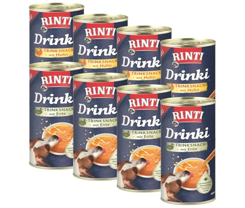 Rinti Drinki Bundle 8 x 185ml | 4X Huhn & 4X Ente | Trinksnack für Hunde | 94 % Fleischsaft mit Filetstücken | Kalorienarm & lecker | Fördert Flüssigkeitsaufnahme Rinti Drinki Bundle 8 x 185ml | 4X Huhn & 4X Ente | Trinksnack für Hunde | 94 % Fleischsaft mit Filetstücken | Kalorienarm & lecker | Fördert Flüssigkeitsaufnahme von Rinti
