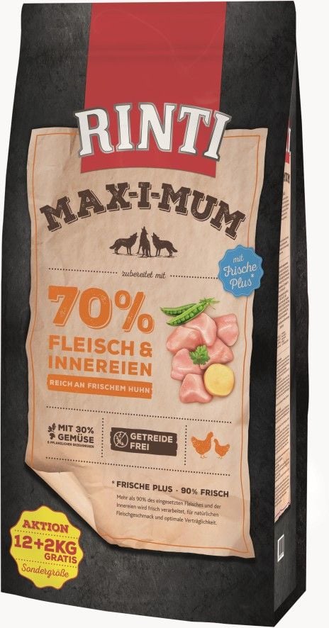 Rinti Hundetrockenfutter MAX-I-MUM Huhn 12 + 2 kg Rinti Hundetrockenfutter MAX-I-MUM Huhn 12 + 2 kg von Rinti