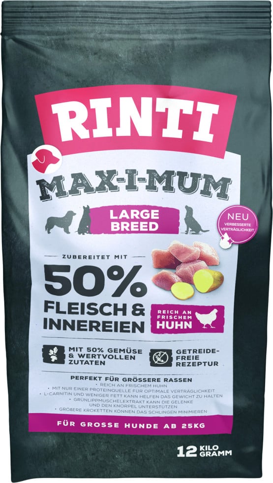 Rinti Max-i-Mum Hundetrockenfutter Adult 12 kg Huhn Rinti Max-i-Mum Hundetrockenfutter Adult 12 kg Huhn von Rinti