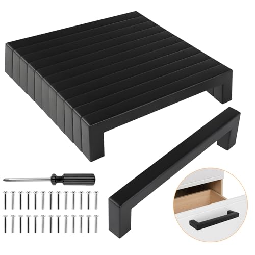 12 Stück Schrankgriffe Schwarz, Griffe für Küchengriffe 128mm Lochabstand Möbelgriff Küchengriffe schubladengriffe mit Schrauben und Installationswerkzeugen Geeignet für küchenschränke, Küche 12 Stück Schrankgriffe Schwarz, Griffe für Küchengriffe 128mm Lochabstand Möbelgriff Küchengriffe schubladengriffe mit Schrauben und Installationswerkzeugen Geeignet für küchenschränke, Küche von Rinwywey