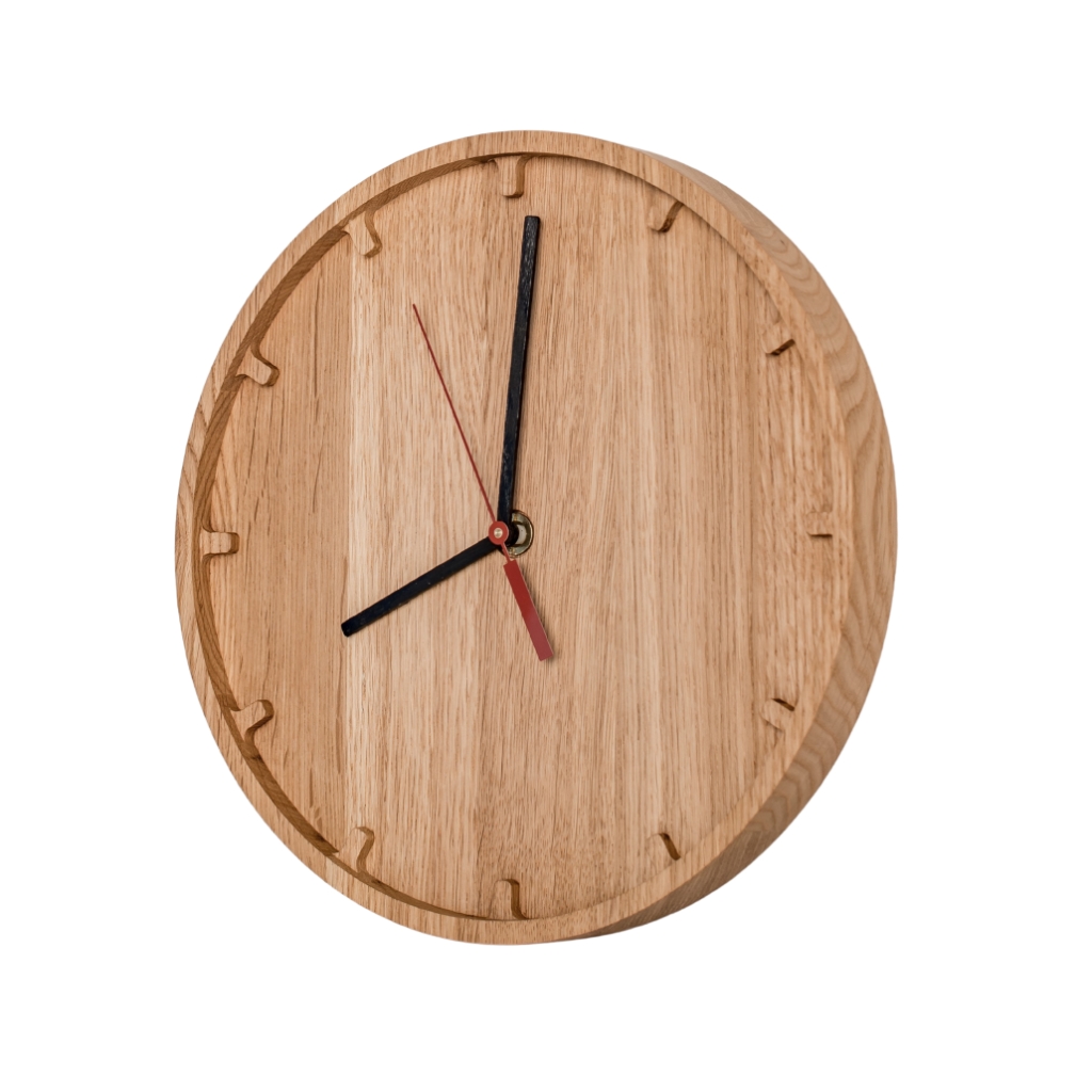 Rio Lindo - Wall Clock - runde Design Wanduhr aus Eichenholz von Rio Lindo