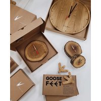 Holz Wanduhr, Uhr Für Die Wand, Holzuhr, Große Uhr, Eichen Lautloses Uhrwerk, Einweihungsgeschenk von RioLindoGifts