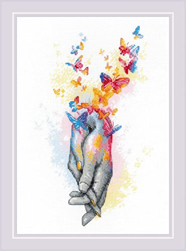 Riolis Kreuzstich Set "Liebe ist in der Luft", Zählmuster, 21x30cm von Riolis