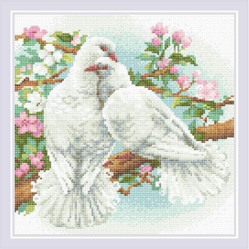 Riolis Diamond Mosaic Embroidery Kit 11.75"x11.75"-White Doves -RAM0058 von Riolis