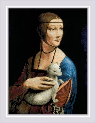Riolis Kreuzstich Stickpackung "Dame mit Hermelin nach L. Da Vincis Gemälde", Zählmuster, 30x40cm Riolis Kreuzstich Stickpackung "Dame mit Hermelin nach L. Da Vincis Gemälde", Zählmuster, 30x40cm von Riolis