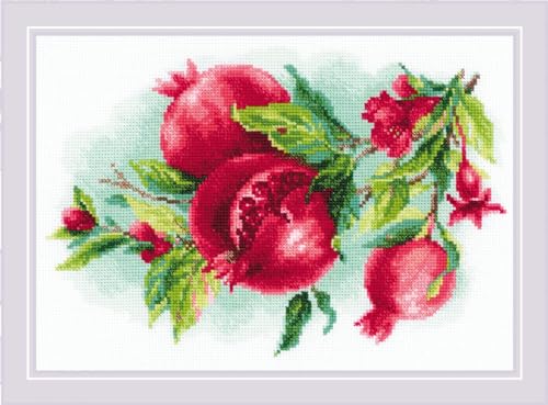 RIOLIS Counted Cross Stitch Kit 11.75"X8.25"-Juicy Pomegranate (14 Count) von Riolis