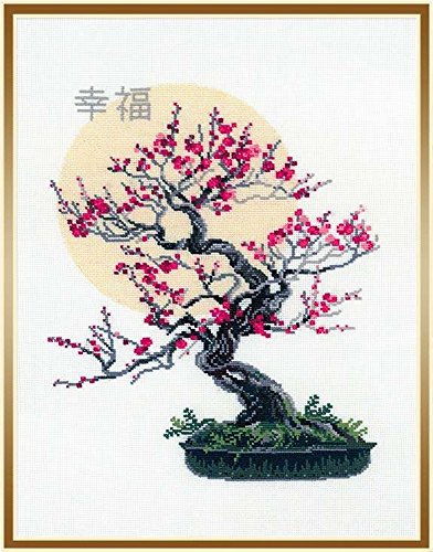 Riolis Stickbild-Set "Bonsai Sakura Wish of Well Being", Zählmuster Riolis Stickbild-Set "Bonsai Sakura Wish of Well Being", Zählmuster von Riolis