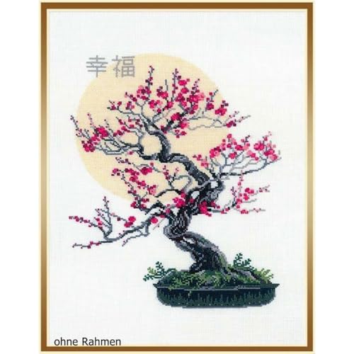 Riolis Stickbild-Set "Bonsai Sakura Wish of Well Being", Zählmuster von Riolis