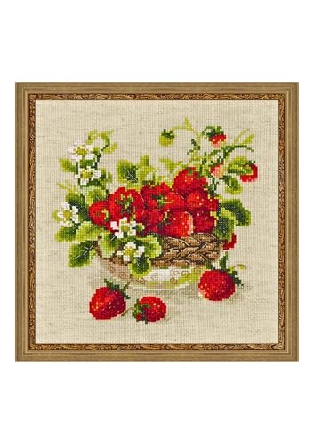Riolis Stickbild-Set "Gartenerdbeere", Zählmuster von Riolis