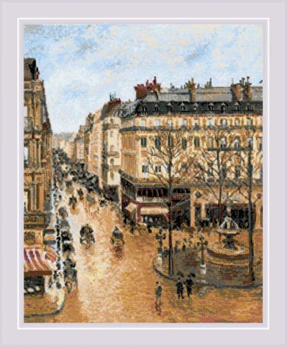 Riolis Kreuzstich Set "Saint-Honore-Straße nach C.Pissarros Gemälde", Zählmuster, 40x50cm Riolis Kreuzstich Set "Saint-Honore-Straße nach C.Pissarros Gemälde", Zählmuster, 40x50cm von Riolis