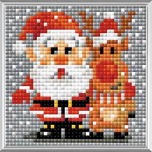 Riolis 4779046180231 Weihnachtsmann Diamanten Malerei, Acrylic, mehrfarbig, 10x10 cm von Riolis