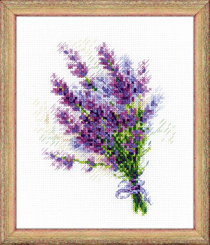 Riolis Bouquet With Lavender Cross Stitch Kit, Baumwolle, Multi-Color, 15 X 18 X 0,1 Cm von Riolis