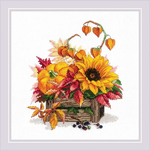 Riolis Kreuzstich Set Hallo Herbst, Zählmuster, 25x25cm von Riolis