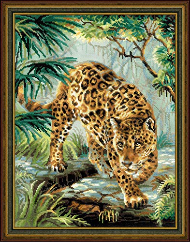 RIOLIS Owner of The Jungle Kreuzstich-Set, 30 x 40 cm, 14 Stück, 29,8 x 40 cm von Riolis