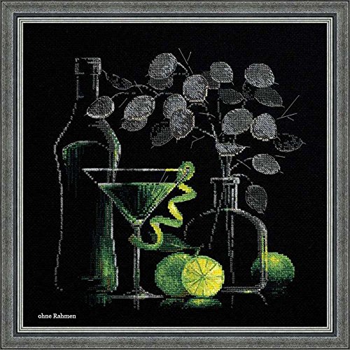 Riolis Stickbild-Set Kreuzstich "Stillleben mit Martini", Zählmuster von Riolis