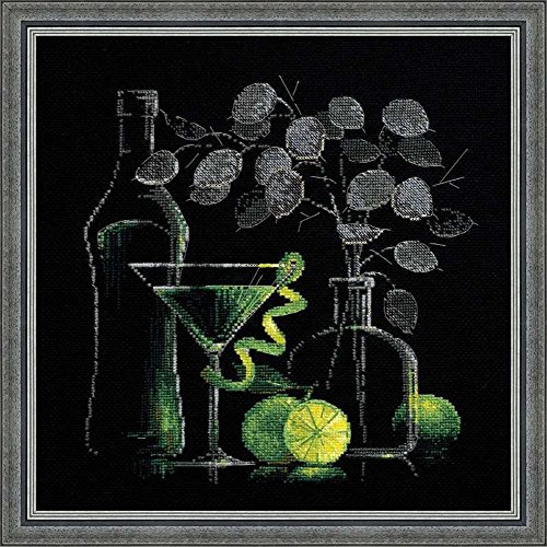 Riolis Stickbild-Set Kreuzstich "Stillleben mit Martini", Zählmuster Riolis Stickbild-Set Kreuzstich "Stillleben mit Martini", Zählmuster von Riolis