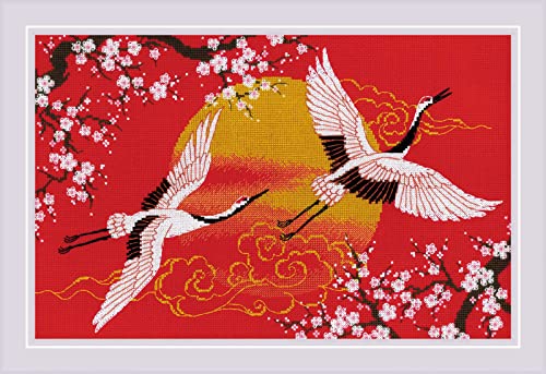 Riolis Kreuzstich Set "Unter dem Himmel. Kräne", Zählmuster, 40x25cm Riolis Kreuzstich Set "Unter dem Himmel. Kräne", Zählmuster, 40x25cm von Riolis