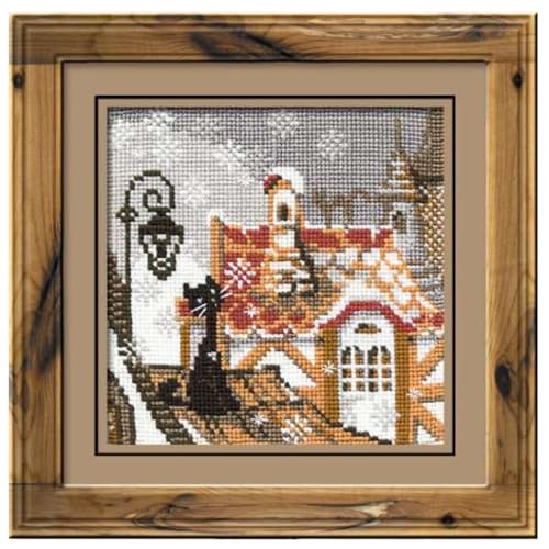 Riolis Kreuzstich-Set "Stadt und Katzen Winter", Zählmuster von Riolis