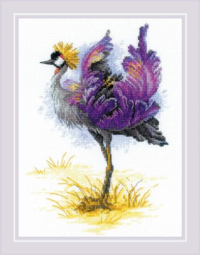 Riolis Kreuzstich Stickpackung "Gekrönter Kranich", Zählmuster, 18x24cm Riolis Kreuzstich Stickpackung "Gekrönter Kranich", Zählmuster, 18x24cm von Riolis