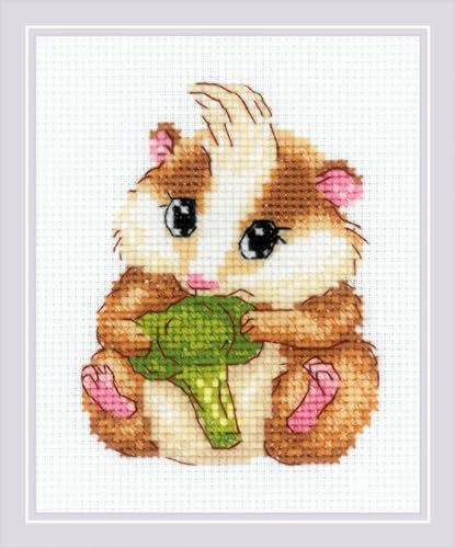 Riolis Kreuzstich Stickpackung "Süßer Hamster", Zählmuster, 13x16cm von Riolis