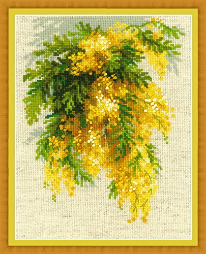 Riolis Mimosa Cross Stitch Kit, Baumwolle, Multi-Color, 18 X 24 X 0,1 Cm von Riolis