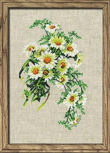 Riolis Stickbildset Kreuzstich "Blumenstrauß Kamillen", Zählmuster von Riolis