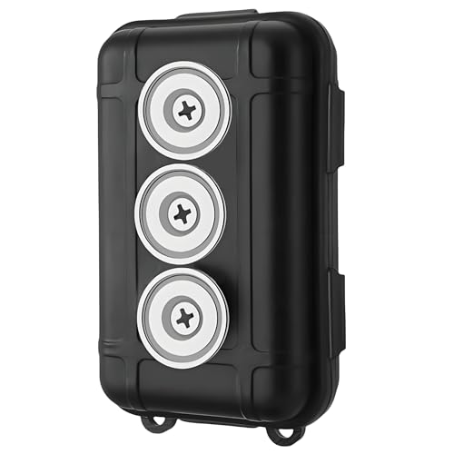 Riomhorry Magnetische Schlüsselhalter unter dem Auto, verstecken Schlüssel Magnetbox zur Aufbewahrung von Schlüsseln im Innen- und Außenbereich (1) von Riomhorry
