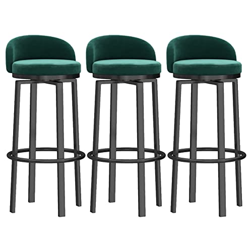 RiouPsithuric 3er-Set Moderne Barhocker aus Samt mit 360°-Drehung, 75 cm Höhe, Rückenlehne für Kücheninsel-Theke – stilvolle grün gepolsterte Sitzgelegenheiten RiouPsithuric 3er-Set Moderne Barhocker aus Samt mit 360°-Drehung, 75 cm Höhe, Rückenlehne für Kücheninsel-Theke – stilvolle grün gepolsterte Sitzgelegenheiten von RiouPsithuric