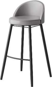 RiouPsithuric Barhocker in Thekenhöhe – 2er-Set, Metallbeine, Sitzfläche aus PU-Leder, Design mit niedriger Rückenlehne, perfekt für Kücheninsel und Esszimmer, stilvolle, langlebige Stühle von RiouPsithuric