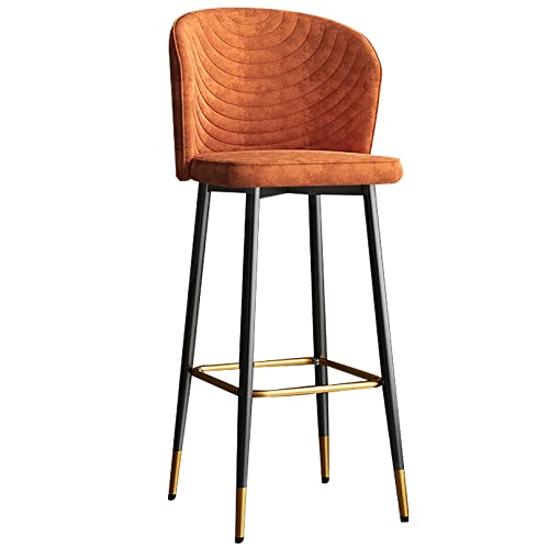 RiouPsithuric Moderne drehbare Barhocker aus Samt, 26/30 Zoll – gepolsterte Thekenstühle mit Rückenlehne und Fußstütze, stilvolle Sitzgelegenheit für die Kücheninsel in leuchtendem Orange (1 Stü RiouPsithuric Moderne drehbare Barhocker aus Samt, 26/30 Zoll – gepolsterte Thekenstühle mit Rückenlehne und Fußstütze, stilvolle Sitzgelegenheit für die Kücheninsel in leuchtendem Orange (1 Stü von RiouPsithuric