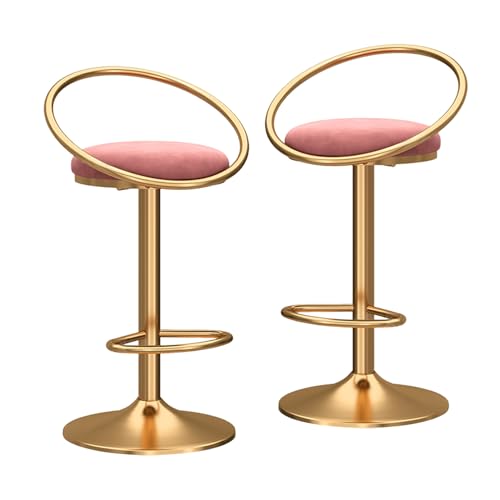 RiouPsithuric Verstellbares, drehbares Barhocker-Set – Gepolsterte Stühle in Thekenhöhe mit hohler Rückenlehne für Küche, Esszimmer, Zuhause, stilvoller Komfort und modernes Design von RiouPsithuric