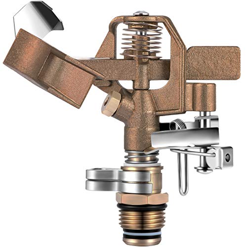 Ripeng 1/2 Zoll Messing Schlagregner Kopf verstellbar 20 bis 360 Grad Messing Sprinklerkopf 20-41 Sprühabstand Sprinkler für Garten von Ripeng